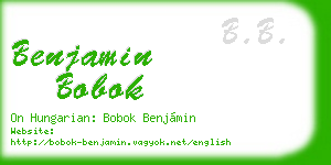 benjamin bobok business card